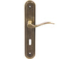Linea Bertomani poignée de porte avec plaque 72mm zamak bronzé