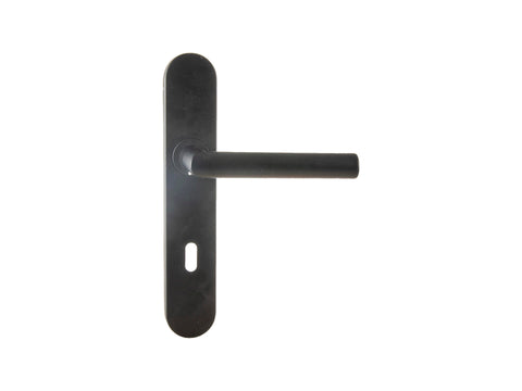 Linea Bertomani deurklinkset op plaat 72mm zwart