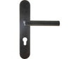 Linea Bertomani deurklinkset op plaat cylinder 110mm zwart