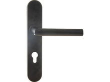 Linea Bertomani deurklinkset op plaat cylinder 110mm zwart