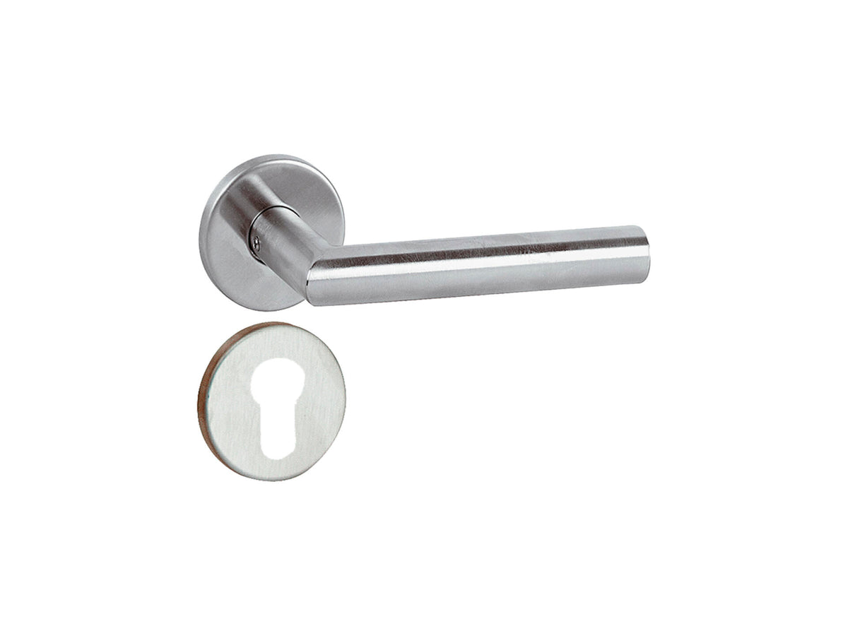 Linea Bertomani deurklinkset op rozet cylinder 19mm inox