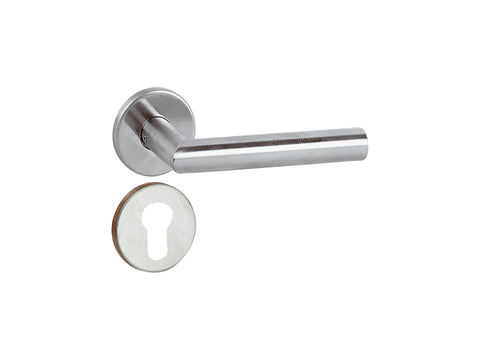 Linea Bertomani deurklinkset op rozet cylinder 19mm inox
