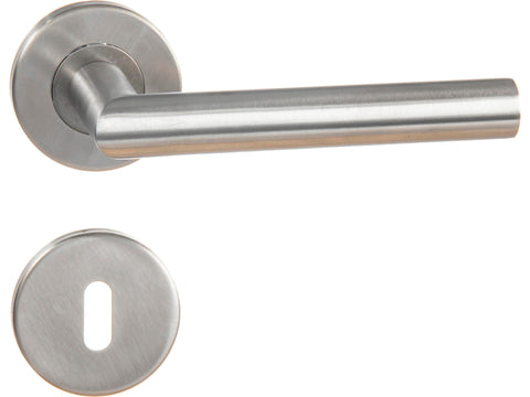 Linea Bertomani deurklinkset op rozet inox