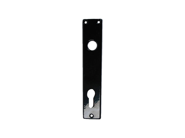 Linea Bertomani plaque de porte cylindre 110mm aluminium noir 2 pièces