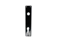 Linea Bertomani plaque de porte cylindre 72mm aluminium noir 2 pièces