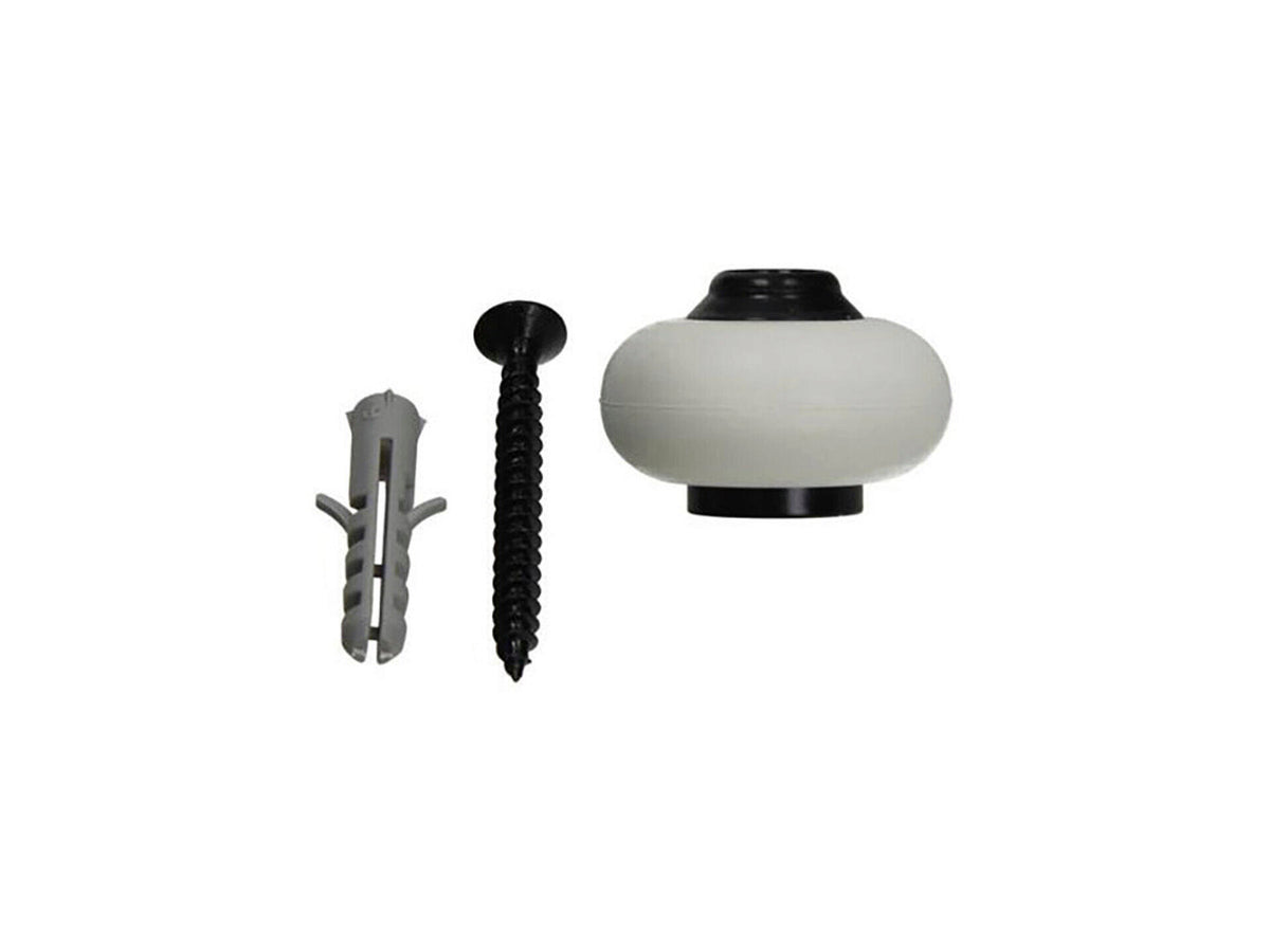 Mack deurstop met rubber 30mm zwart