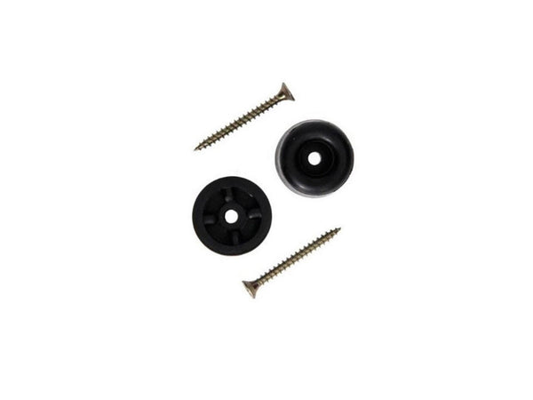 Mack deurstop rubber met schroef 30x25 mm zwart 2 stuks