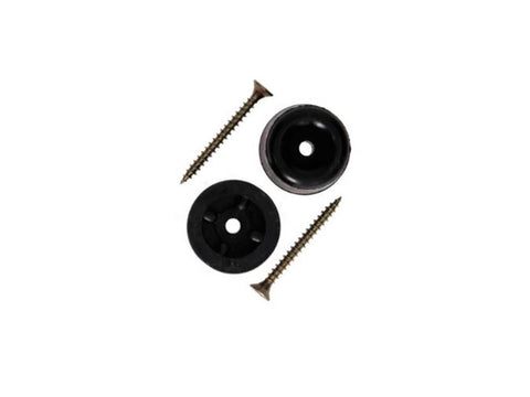 Mack deurstop rubber met schroef 30x35 mm zwart 2 stuks