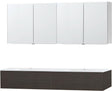 MEUBLE PURO DUO WENGE 180 1 TIROIR MARBRE SYNTHETIQUE ARMOIRE TOILLETTE