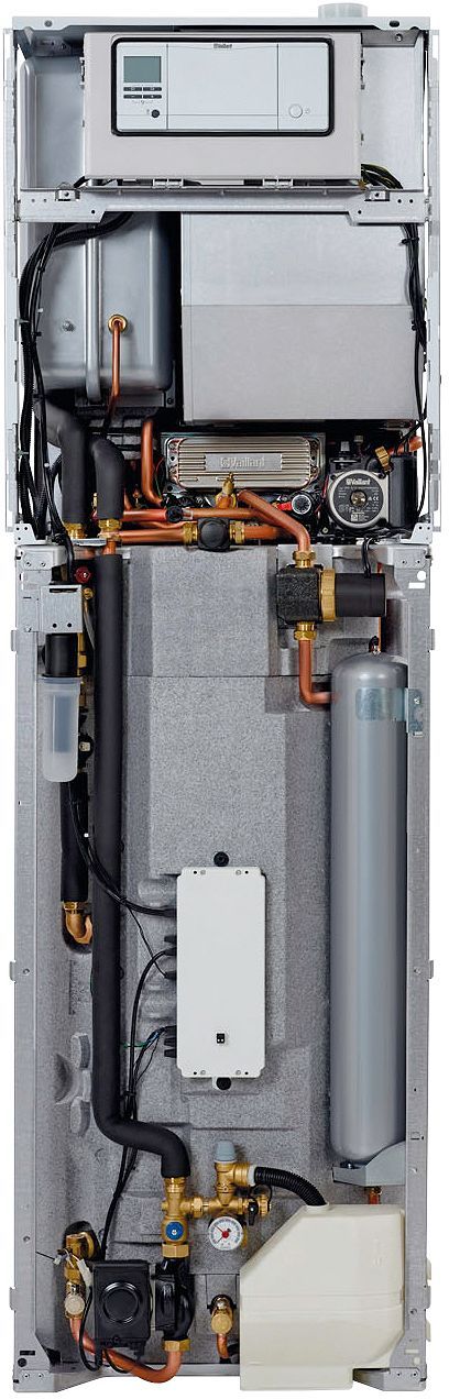 Condensatie vloerketel met ingebouwde zonneboiler aurocompact Vaillant vsc D 206 ERP CV A ERP WW A