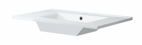 Lavabo form 81X46CM porselein wit