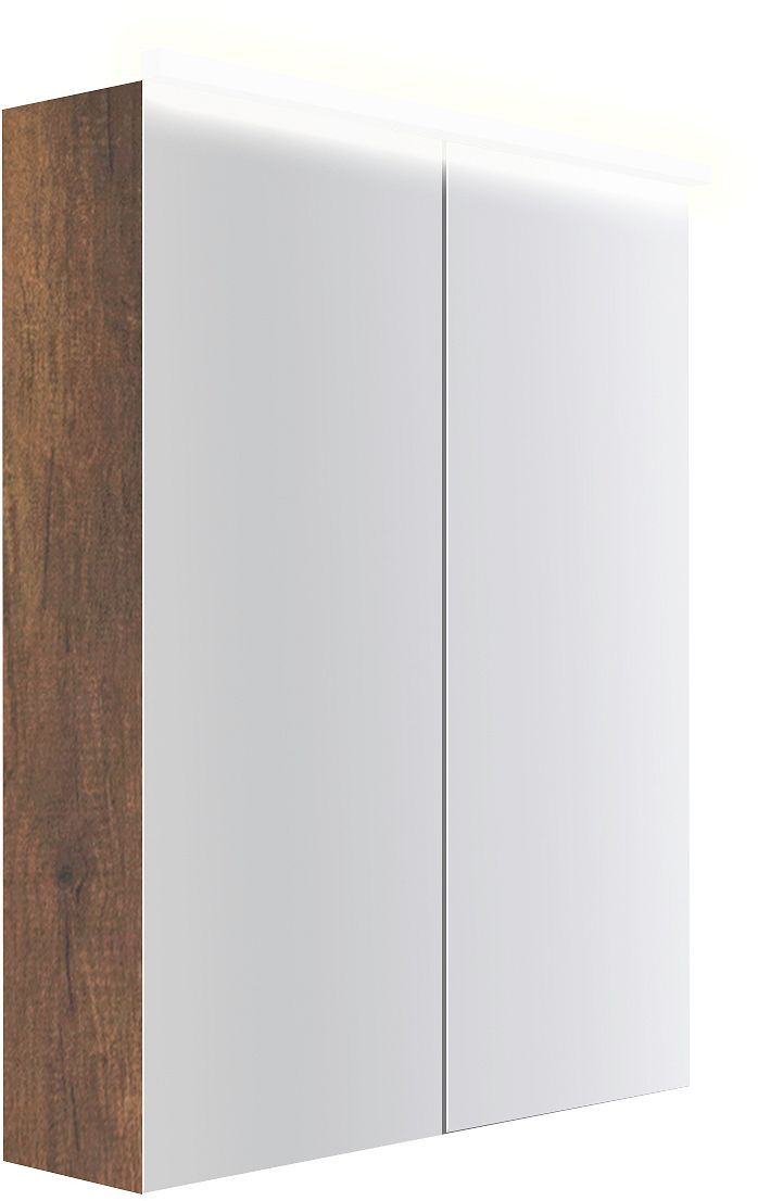 Spiegelkast COFFEE 2 deuren 600MM 4250K eik Decor roest