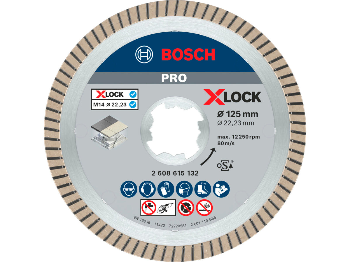 Bosch Professional diamantschijf keramiek X-lock 125x22,23x1,4 mm