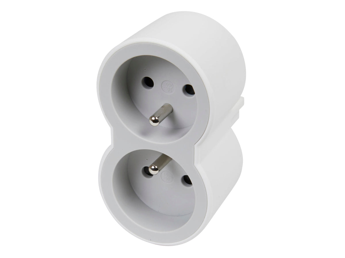 Legrand domino 2x2P+A 16A wit