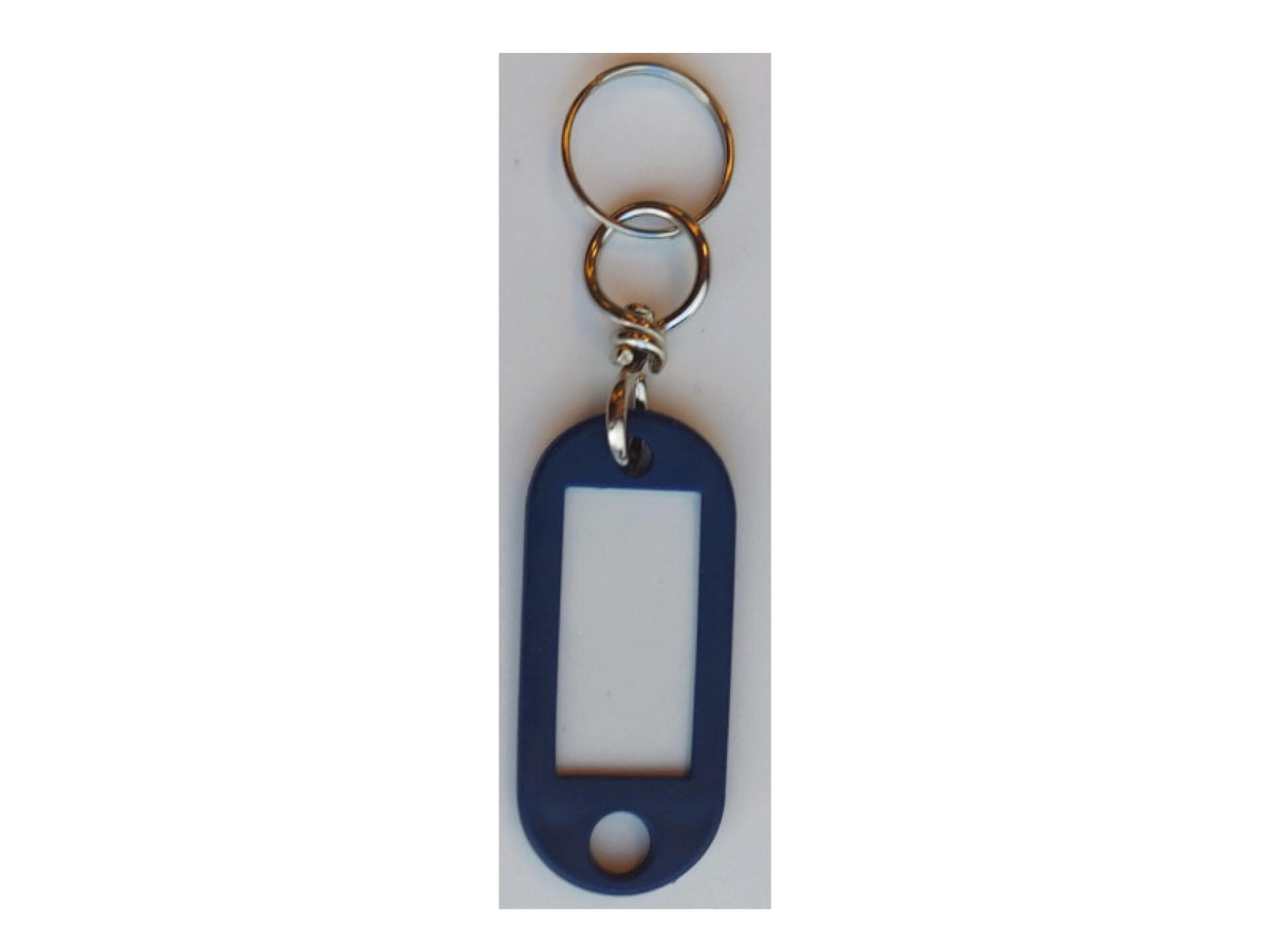 Sleutellabel rood/donkerblauw