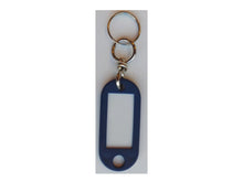 Sleutellabel rood/donkerblauw