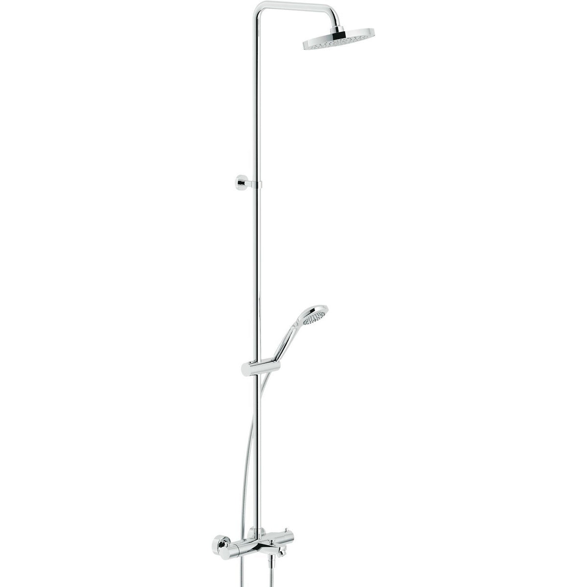 Douchezuil + badthermostaat nordica 2.0 nobili 20CM chroom 14L/MIN