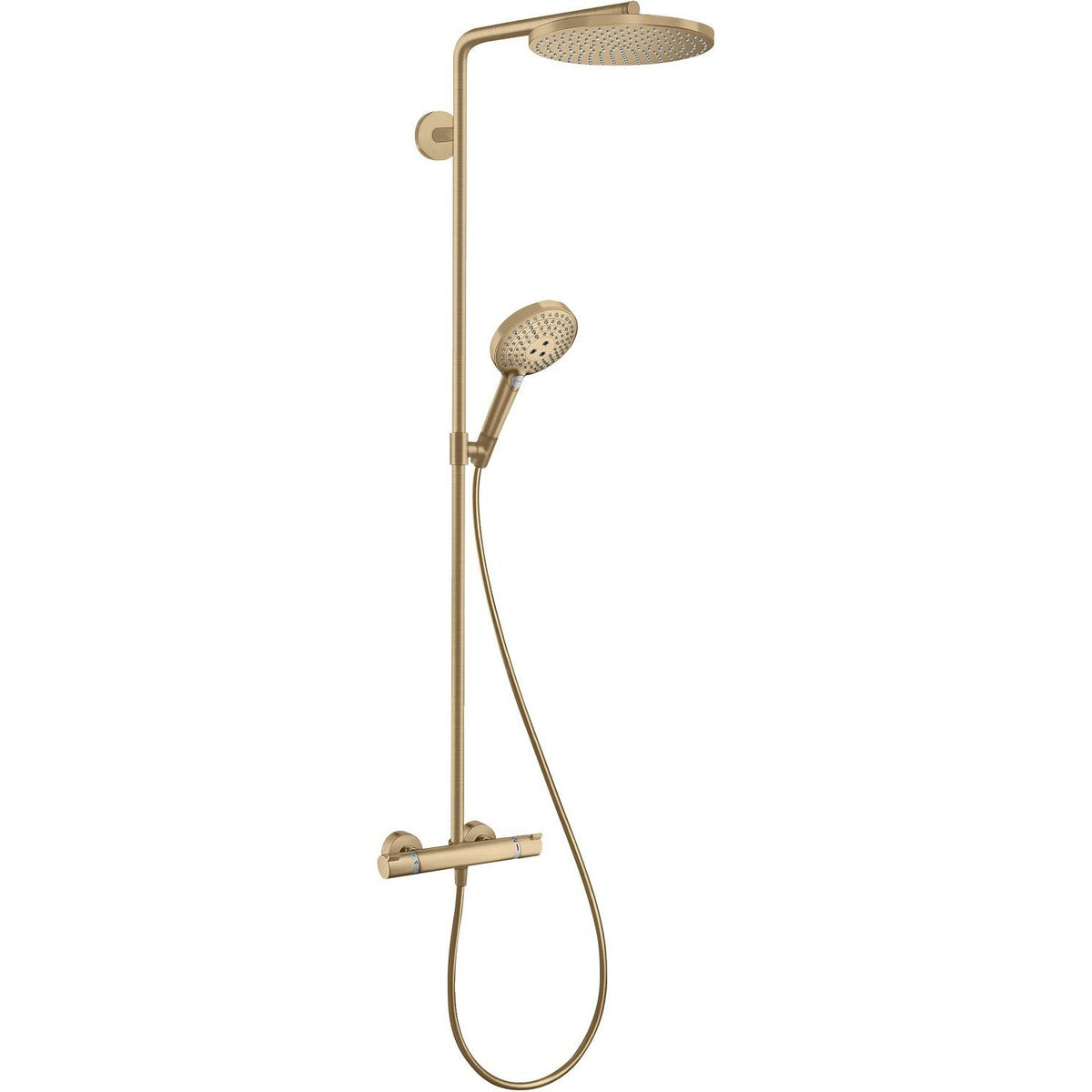 Douchezuil+thermostaat Raindance S240 1JET powderrain Hansgrohe brushed bronze