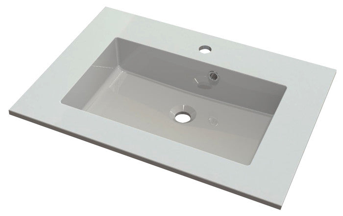 Van Marcke Don tablet met 1wastafel kunstmarmer 700x500x15mm wit