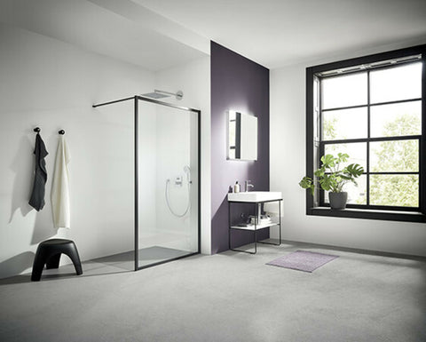 Kermi DARK EDITION XD Walk In paroi avec fixation mural 1400x2000 mm