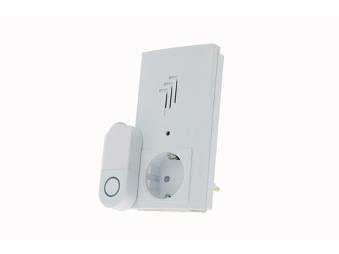Ceezam draadloze deurbelset plug-in doorvoerstekker 100m 38 melodieën wit
