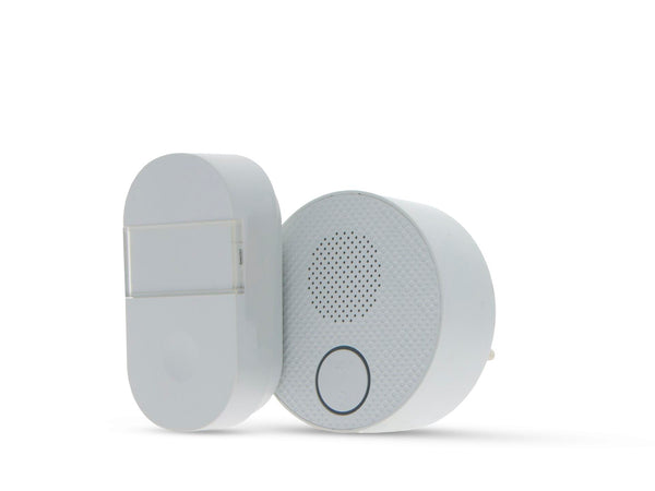 Ceezam draadloze deurbelset plug-in kinetisch 100m 38 melodieën wit