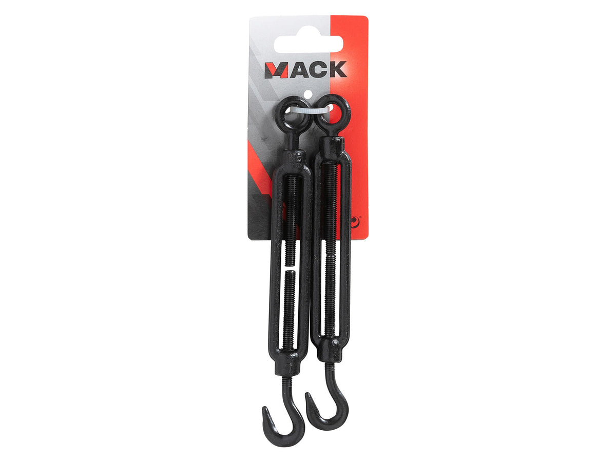 Mack draadspanner met oog en haak M6 110mm zwart 2 stuks