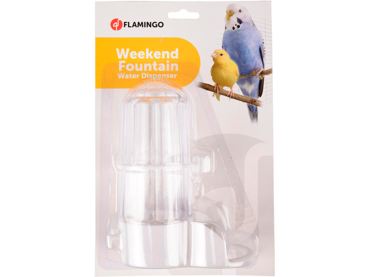 Flamingo drinkfontein vogel 7,5x17 cm 750ml kunststof