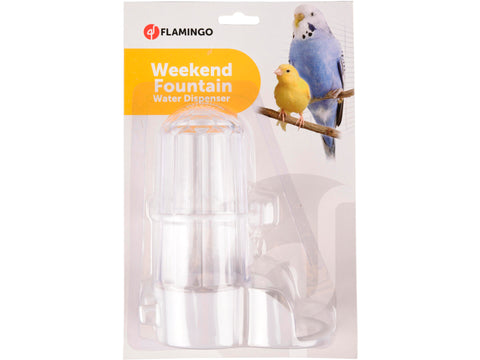 Flamingo drinkfontein vogel 7,5x17 cm 750ml kunststof