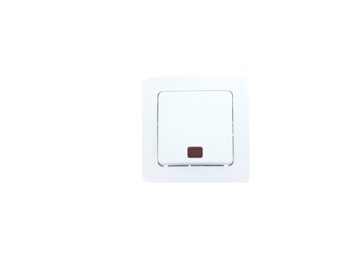 Profile drukknop + LED mat wit