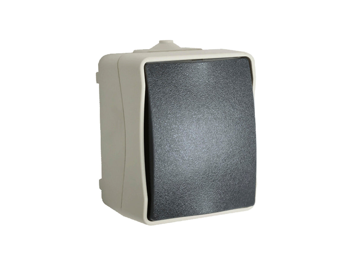 Profile drukknop grijs