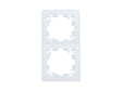 Profile plaque de recouvrement double vertical blanc mat