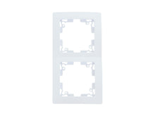 Profile plaque de recouvrement double vertical blanc mat