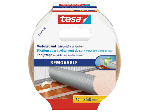 Tesa dubbelzijdige tapijttape 10m x 50mm wit