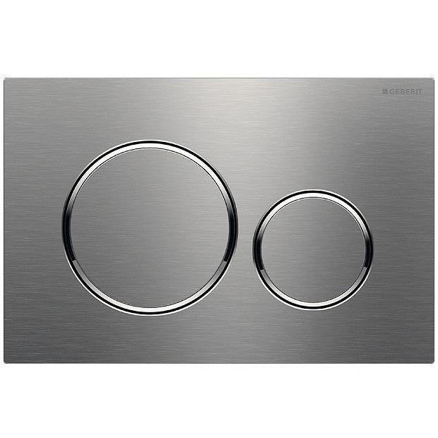 Duwplaat 2-TOETS SIGMA20 Geberit Rvs met gepolijst chroom designring easy-to-clean