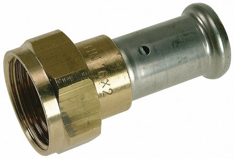 2-DELIGE Mof vlakdichtend 16MM-3/4"F messing pers Henco