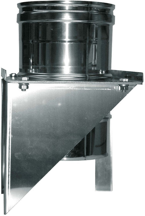 Inox enkelwandige muursteun 150MM, rookgasafvoer — SKU DESCO-169196