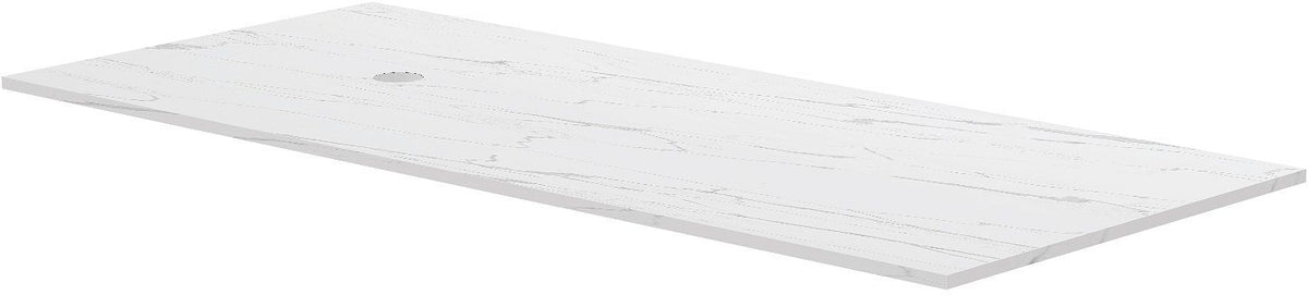 TABLET KERAMISCH MARMER PURO B120 H1,2 1AFVOERGAT LINKS WHITE CALACATTA
