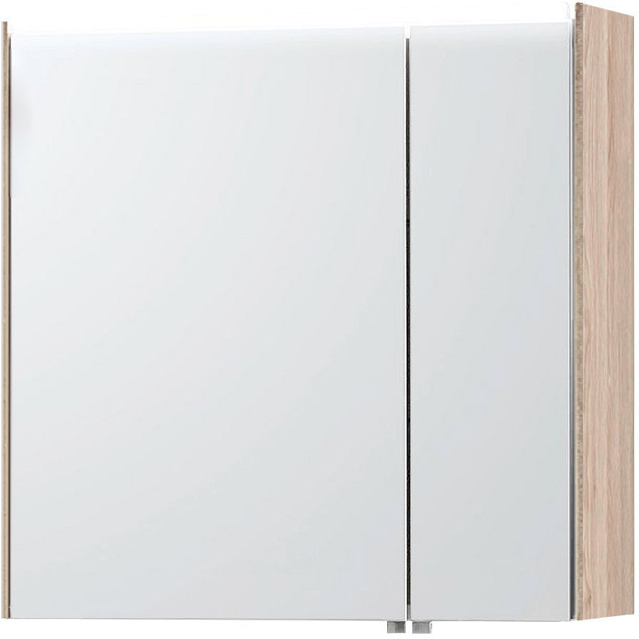 Spiegelkast Molto 71CM met verlichting ledline eik natuur, spiegels — SKU DESCO-705909