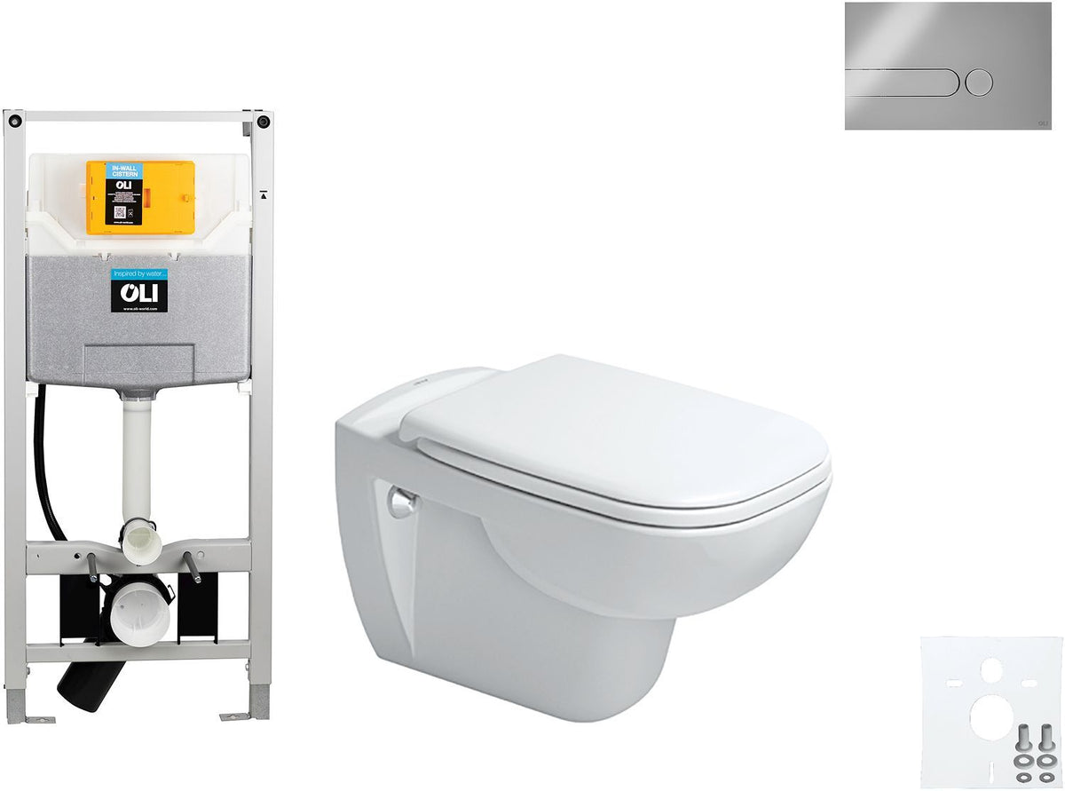 WALLFIX OLI HANGWC D-CODE DURAVIT CODE SOFT-CLOSE IPLATE MAT CHROOM