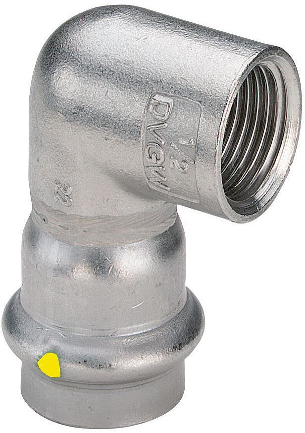 Elleboog 5/4"F-35MM sanpress inox gas Viega