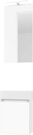 Handenwasser form mini solid/ 1 deur/ spiegel/ verlichting Led wit