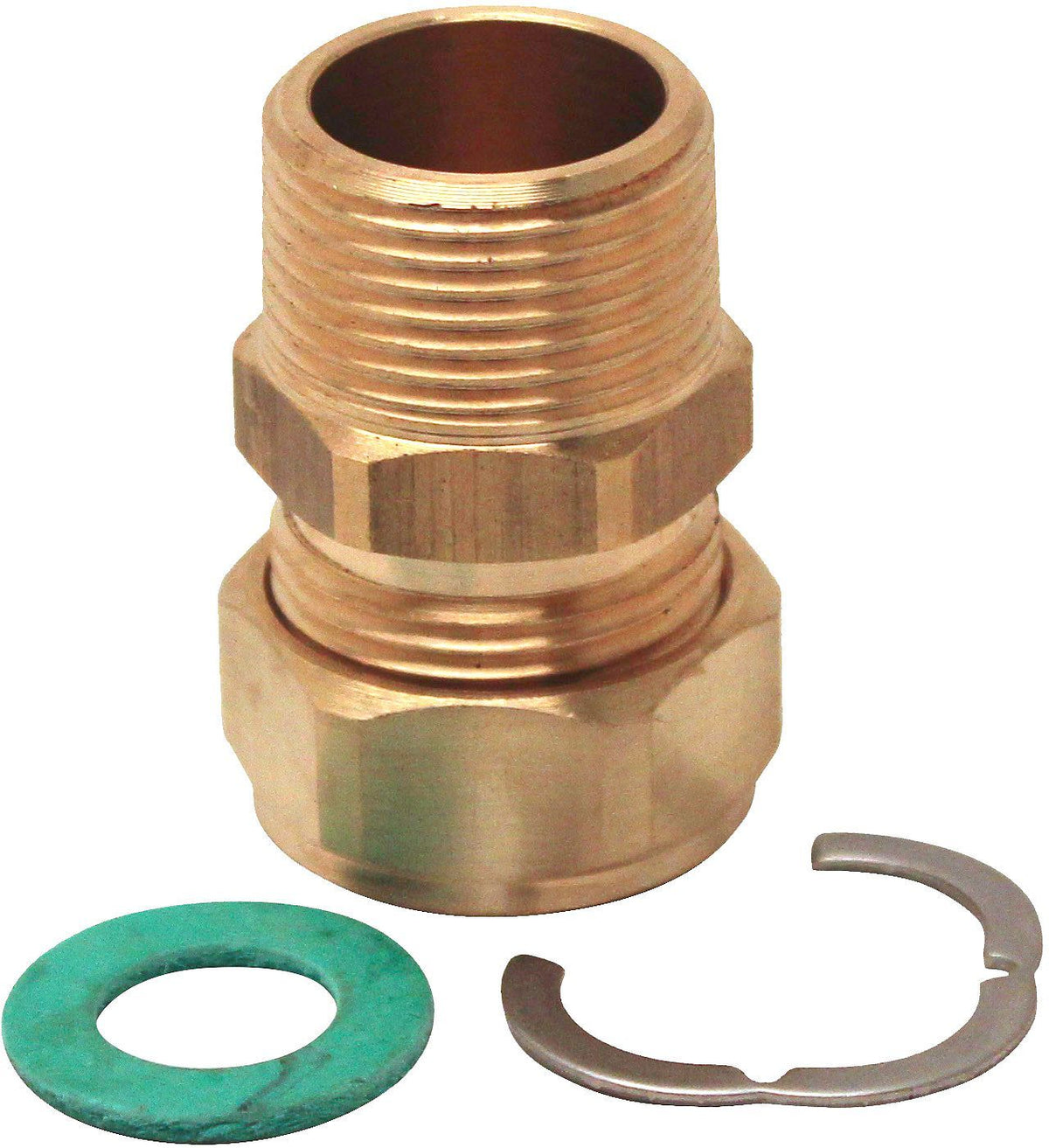 Set koppelingen voor inox flexibel cv+sanitair paktermo DN15 3/4"