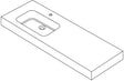TABLET PURO 140CM 1 LAVABO GAUCHE SOLID BLANC MAT