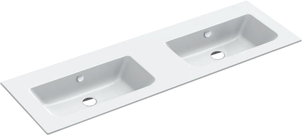 Dubbele lavabo alano catalano cataglaze+ 142X46CM porselein wit