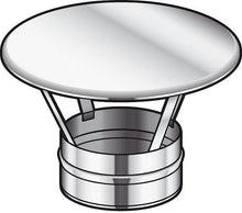 Inox enkelwandig regenkap CONDENSOR POUJOULAT 180MM