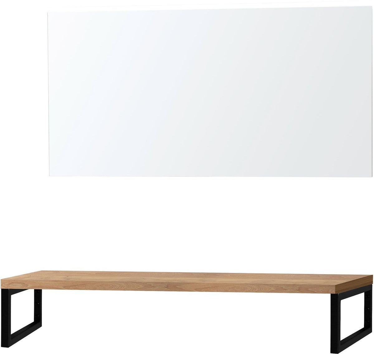 Tablet massif eik 140CM voor opbouw met spiegel