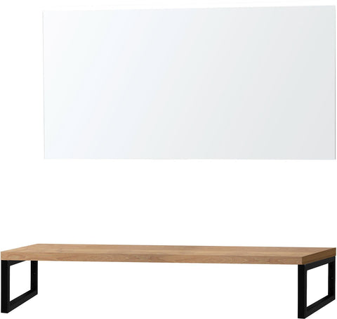 Tablet massif eik 140CM voor opbouw met spiegel