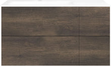 ONDERBOUW COFFEE 4 LADES 110 KASTANJE DECOR TRUFFEL +WASTAFEL LINKS PORSELEIN WIT
