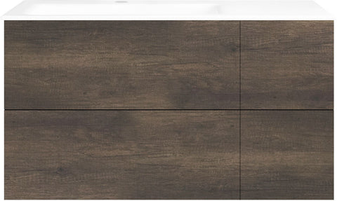 ONDERBOUW COFFEE 4 LADES 110 KASTANJE DECOR TRUFFEL +WASTAFEL LINKS PORSELEIN WIT